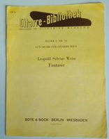 Sylvius Leopold Weiss Fantasie Laute Gitarre Noten Gitarrennoten Hessen - Wiesbaden Vorschau