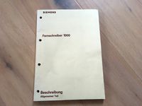 Siemens Beschreibung, Anleitung für Fernschreiber 1000 Baden-Württemberg - Weinheim Vorschau