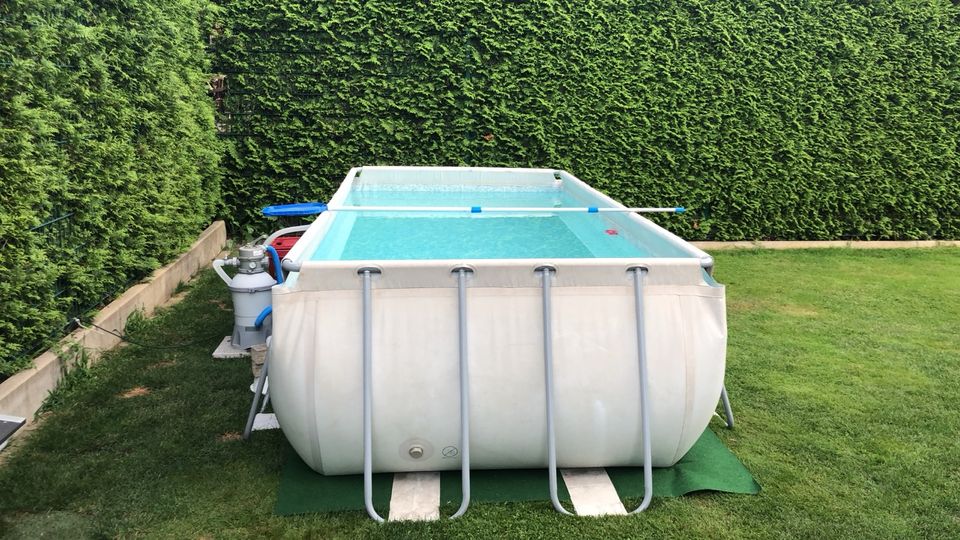 Pool 4m 2x 1m hoch Sandfilter Anlage in Verl