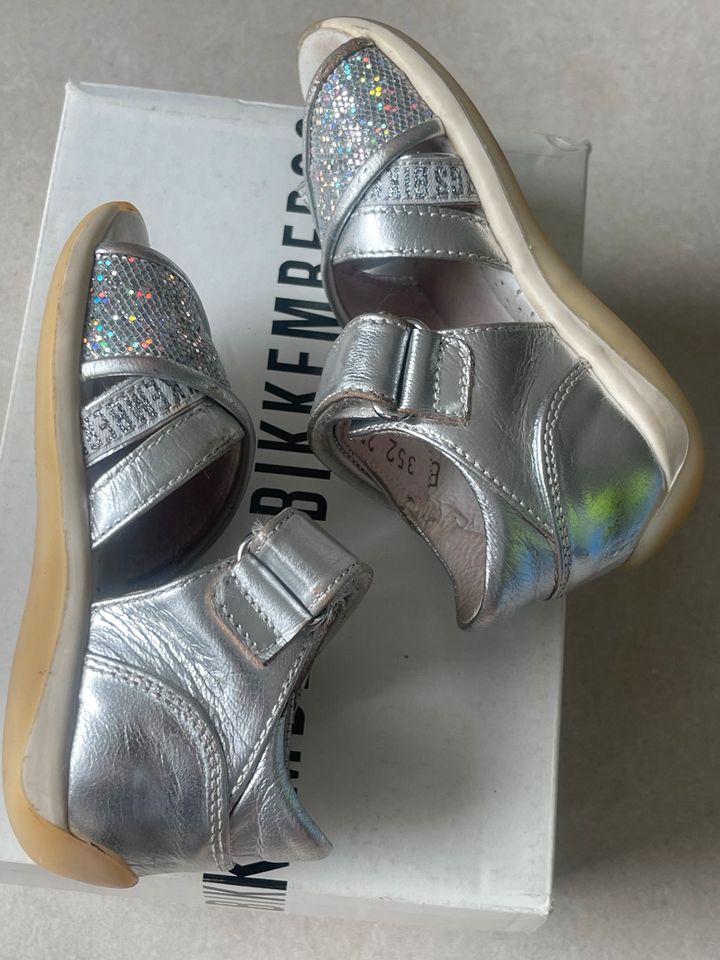 Bikkembergs Sandale silber Leder wie neu in München