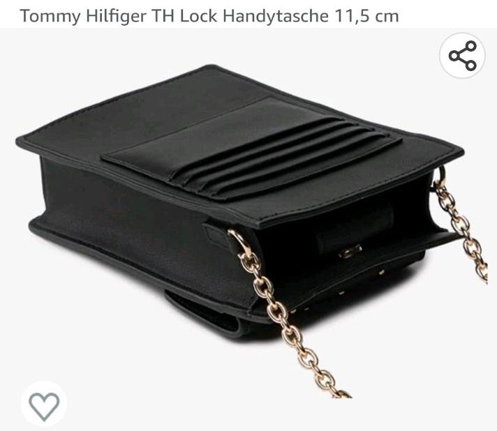 Neue Tommy Hilfiger Handytasche Crossbody TH Lock Schwarz Gold in Berlin