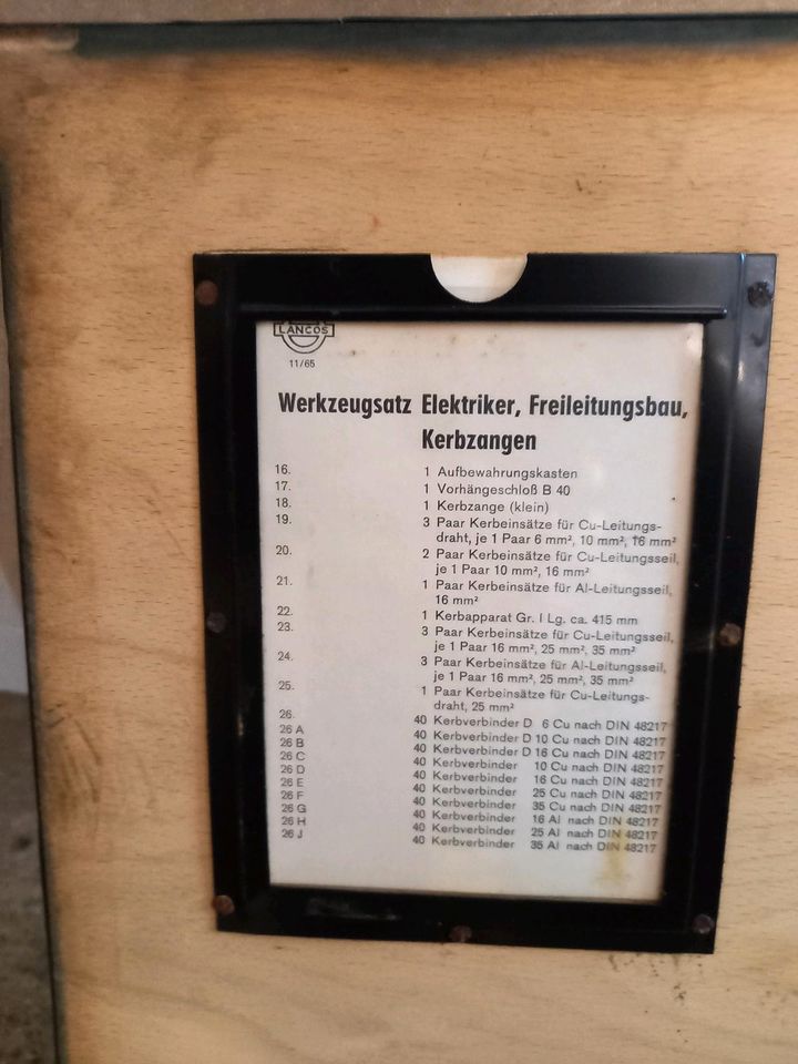 Werkzeugsatz Elektriker Freileitungsbau Kerbzangen Verbinder BW in Sittensen