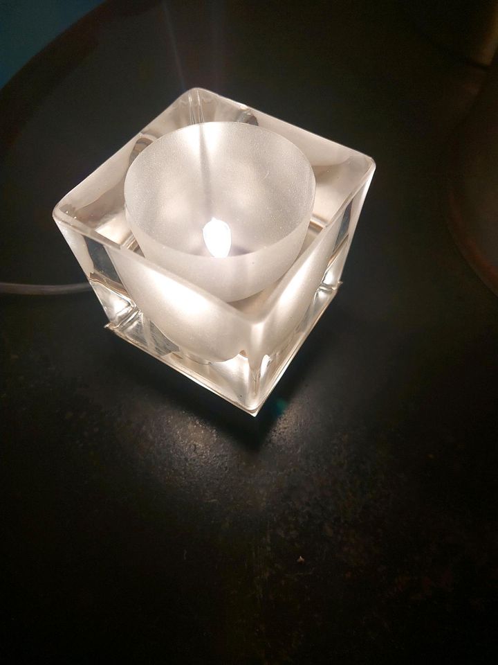 Lampe Würfel Glas Sompex Vintage eiscube in Riede