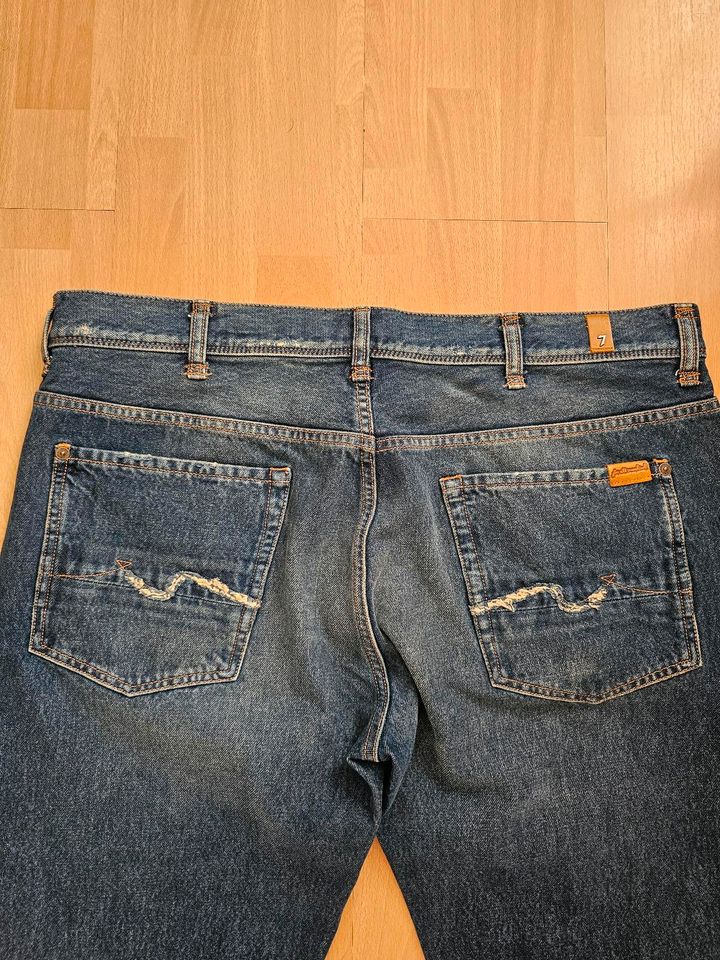 7 FOR ALL MANKIND JEANS MAN ‍♂ GR. 38 BLAU - RONNIE TOP - WIE NEU in Duisburg