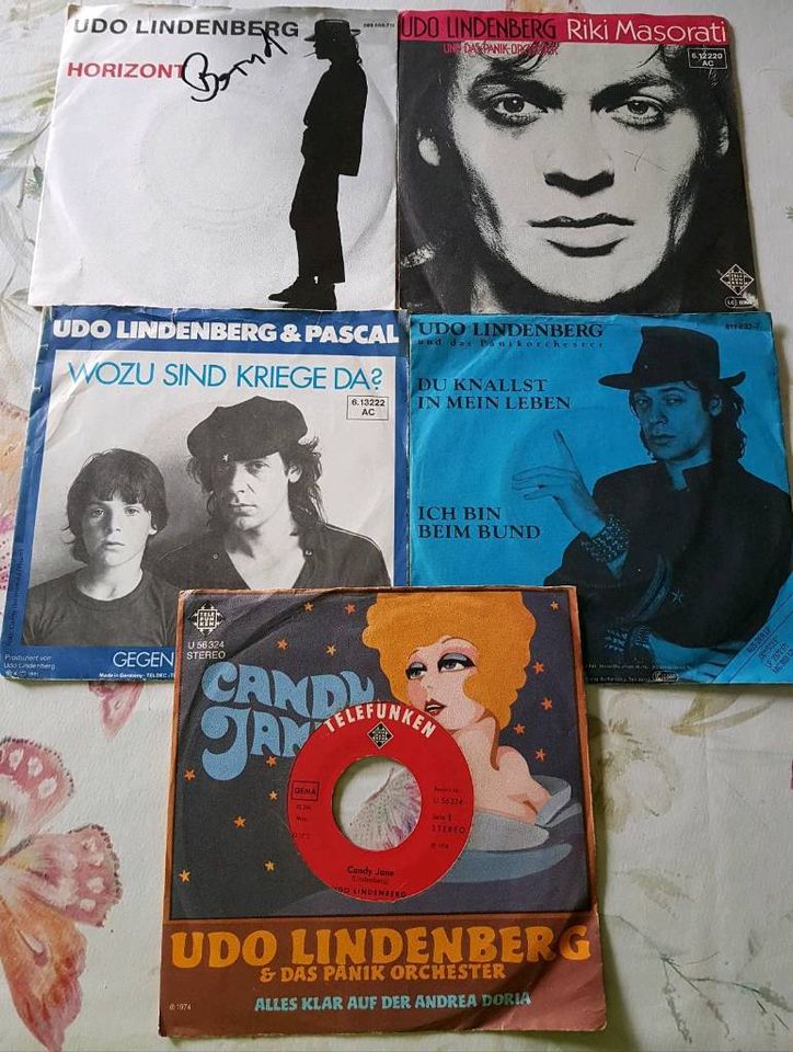Vinyl Singles, 5 verschiedene Udo Lindenberg Singles in Hanau