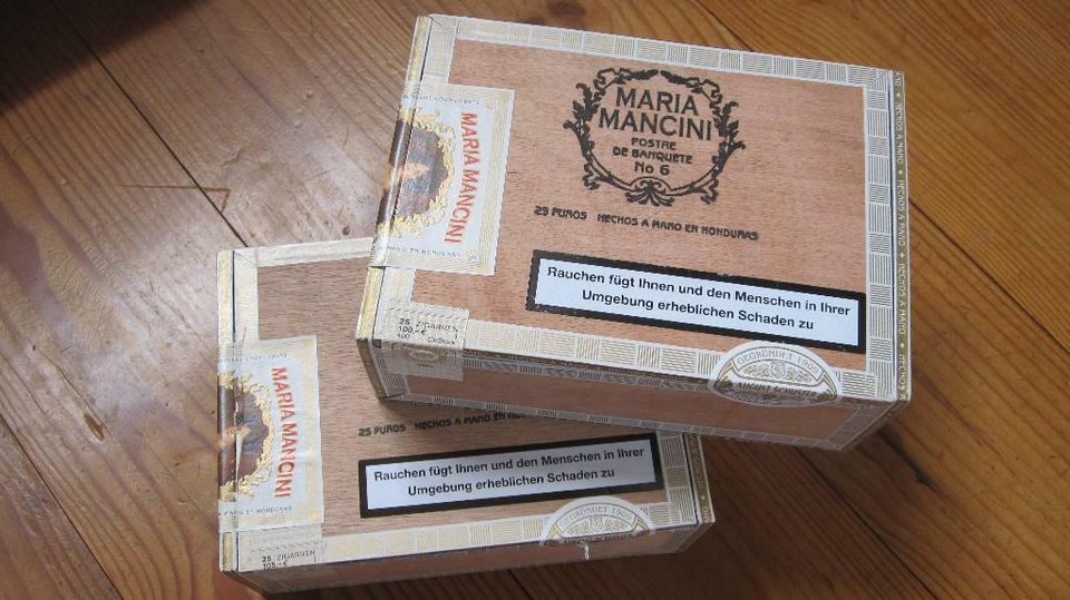 Zigarrenkiste ohne Inhalt "Maria Mancini"Honduras in Much