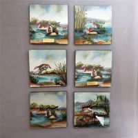 6 wunderschöne Wandbilder/Untersetzer Hinterglasmalerei aus Peru Schleswig-Holstein - Großhansdorf Vorschau