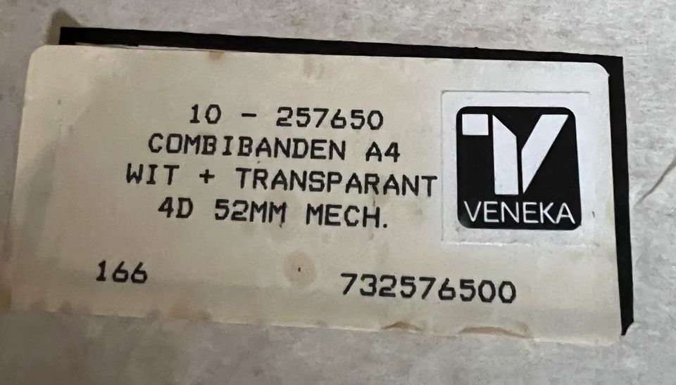 Weiße VENEKA Ordner 4D Loch 52MM A4 UNBENUTZT (10Stk = 25 EURO) in Bocholt