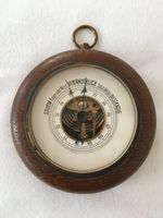 altes Wandbarometer in Holzrahmen; Barometer Wetterstation Rheinland-Pfalz - Minfeld Vorschau