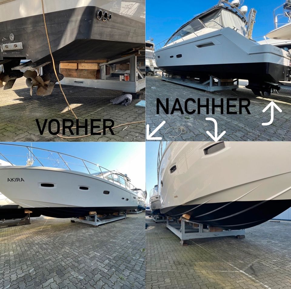 Yacht polieren,Politur,Boot,Schiff,Antifouling,Pflege in Kiel