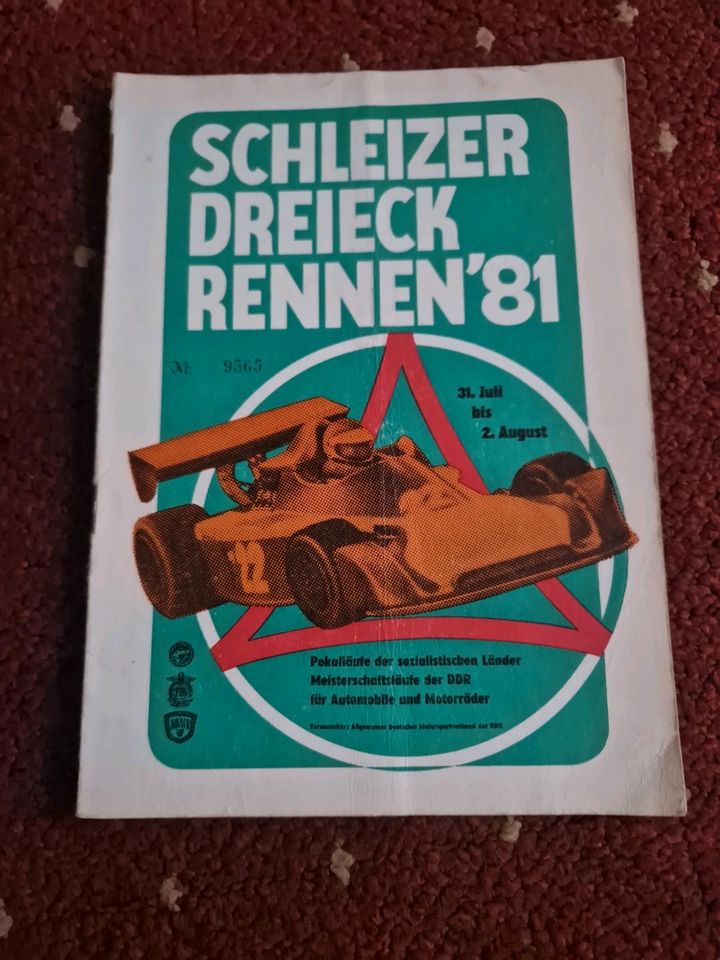 Schleizer Dreieck Programmhefte 70er und 80er Jahre DDR MOTORSPOR in Jena