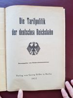 Tarifpolitik der deutschen Reichsbahn v. 1922 -sehr guter Zustand Baden-Württemberg - Esslingen Vorschau