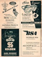 BSA -Heinrich Floth -Jawa-Schmidt Werbung Reklame 1954 Baden-Württemberg - Schopfheim Vorschau