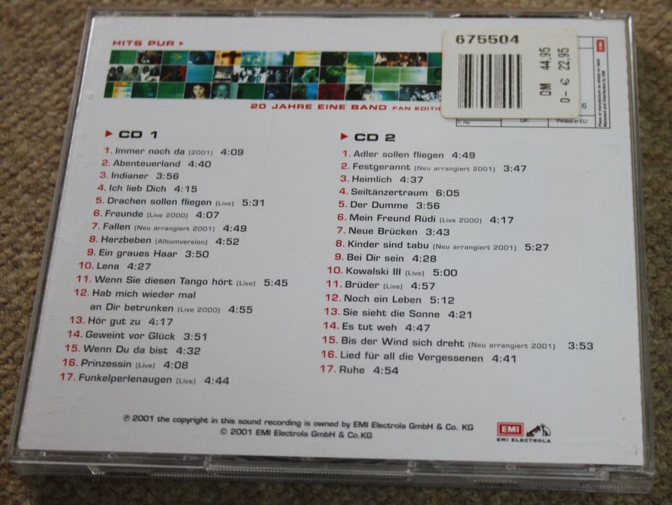 2x CD DoCD PUR Hits 20 Jahre eine Band (Best Of) Lim. Fan Edition in Schwarzenbek