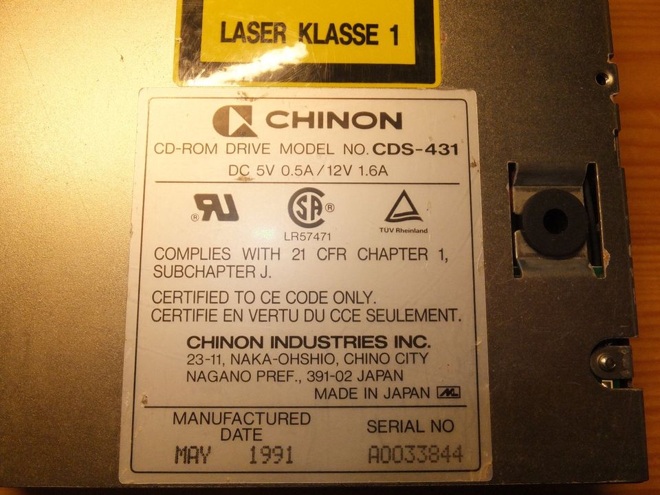 Chinon 1-fach CD-ROM CDS-431 mit 40 polig SCSI in Coppenbrügge