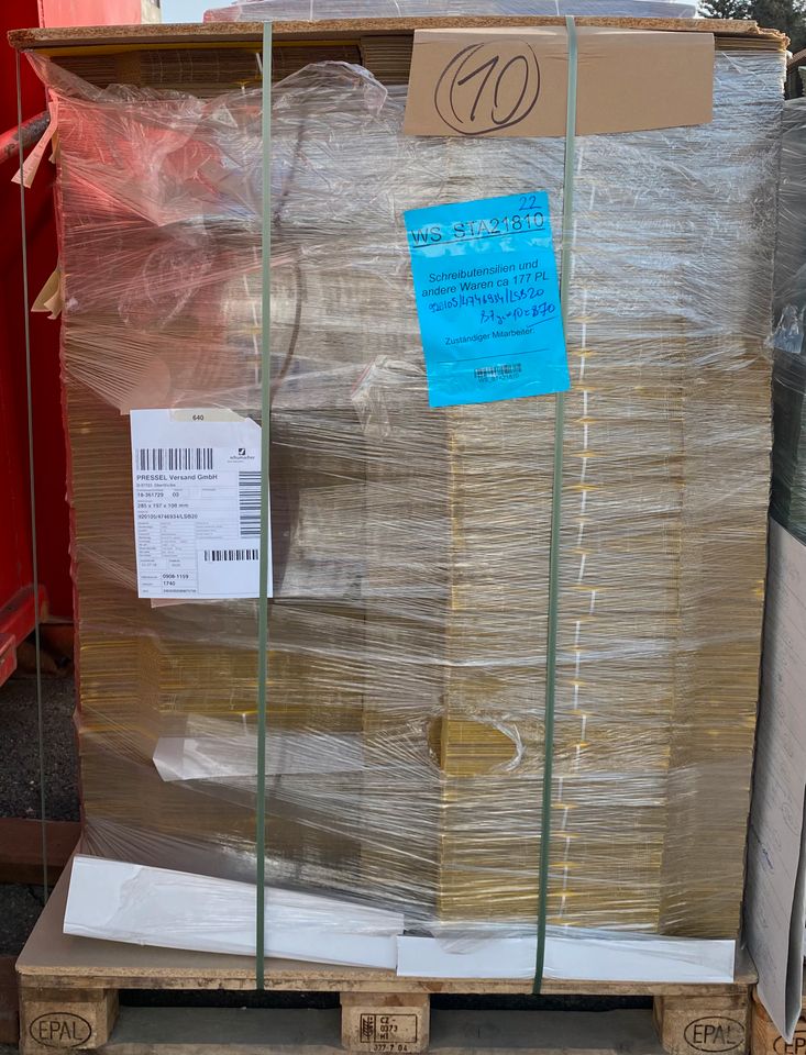 500 Stk. Gelb Lagersichtboxen 285 x 197 x 108 mm, Restposten Paletten Großhandel für Wiederverkäufer in Tanna