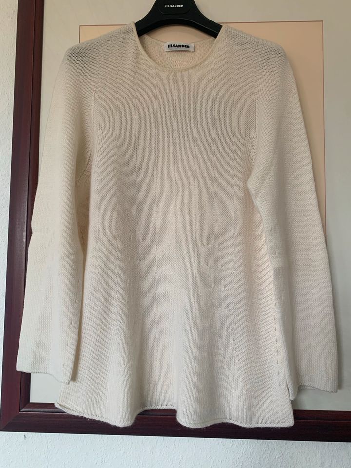 Pullover ohne Nähte Original Jil Sander Gr.38 Kaschmir ecru in Ahrensburg