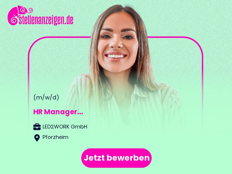 HR Manager (w/m/d) in Pforzheim