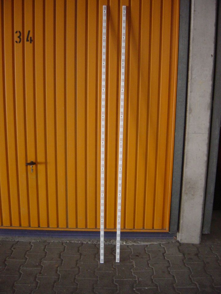 2 x Wandschiene für Regale 2-reihig 200 cm weiß neu nur gelagert in Stuttgart