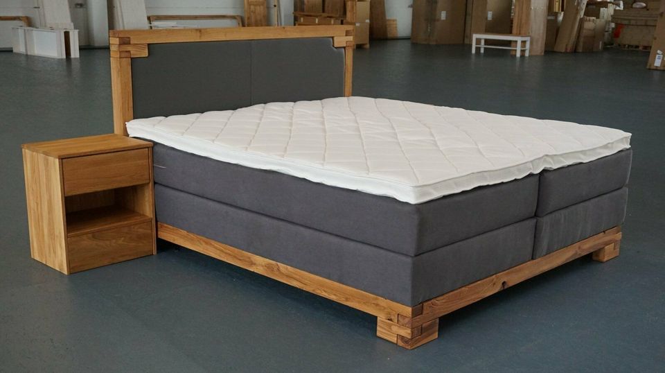 G+K Boxspringbett BE-0211 180x200 incl. Topper # Massiv-Möbel in Alsfeld