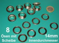 8 Ösen mit Scheiben 14mm Metallösen Nähen Handarbeit Leder Rheinland-Pfalz - Sankt Julian Vorschau