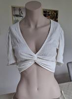 Bauchfrei T-shirt, Bluse Top, PIGALLE Sexy weiß Champagner Farben Nordrhein-Westfalen - Brilon Vorschau