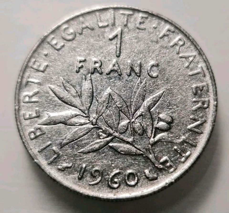 1franc 1960 Münze Frankreich Republique Francaise in Eggolsheim