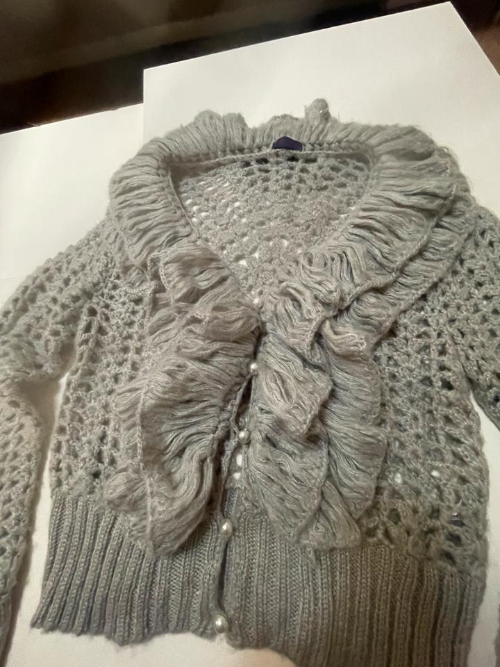 Cashmere Kaschmir Wolle 100% Strickjacke Grau S-M 36/38 in München