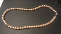 Perlenkette apricot mit 925 Silber Elementen +Kugelverschluß Baden-Württemberg - Kuchen Vorschau