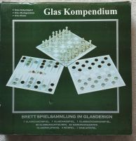 Spielesammlung Brettspiele aus Glas Schach Dame Backgammen Sachsen-Anhalt - Halle Vorschau