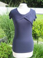 NEU! LONGSHIRT MIT RAFFUNG VORNE POLKA DOTS MARINE GR S Bayern - Kaufbeuren Vorschau
