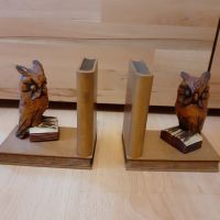 Paar geschnitzte Holz Buchstützen Eulen Vintage Nordrhein-Westfalen - Remscheid Vorschau