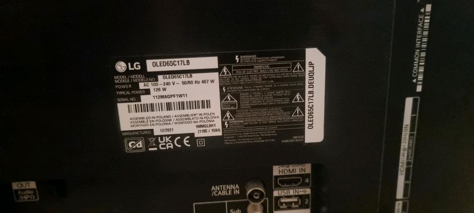 LG Smart Tv 65 Zoll Displeyschaden defekt. in Frankfurt am Main