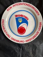 Kleiner Teller DDR FDJ Erdgasleitung Orenburg - Westgrenze UDSSR Sachsen-Anhalt - Ingersleben (bei Haldensleben) Vorschau