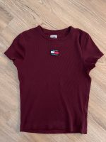 Bordeaux Shirt Gerippt Kurzarm Damen Tommy Hilfiger Jeans Dortmund - Aplerbeck Vorschau