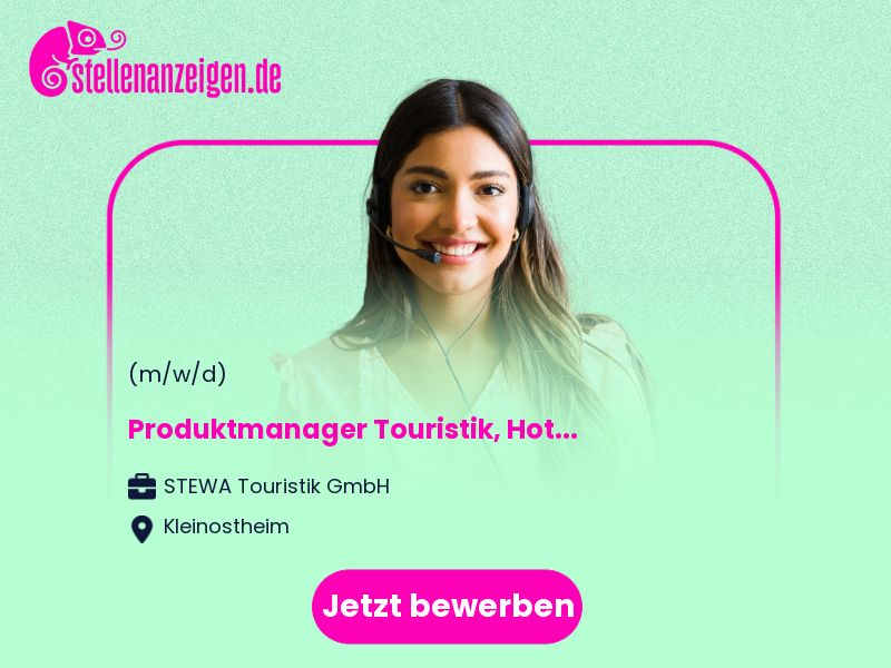 Produktmanager (m/w/d) Touristik, in Kleinostheim