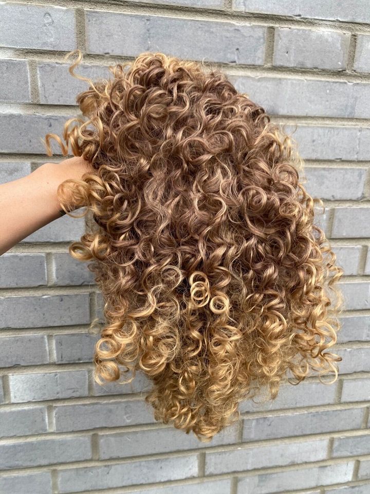 Afro Hochwertige Perücke Lange Haare Kunsthaar Cosplay Wig Dunkel in Essen