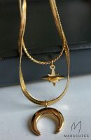"Golden Moondust" Doppelte Halskette 18k vergoldet Nordrhein-Westfalen - Jüchen Vorschau