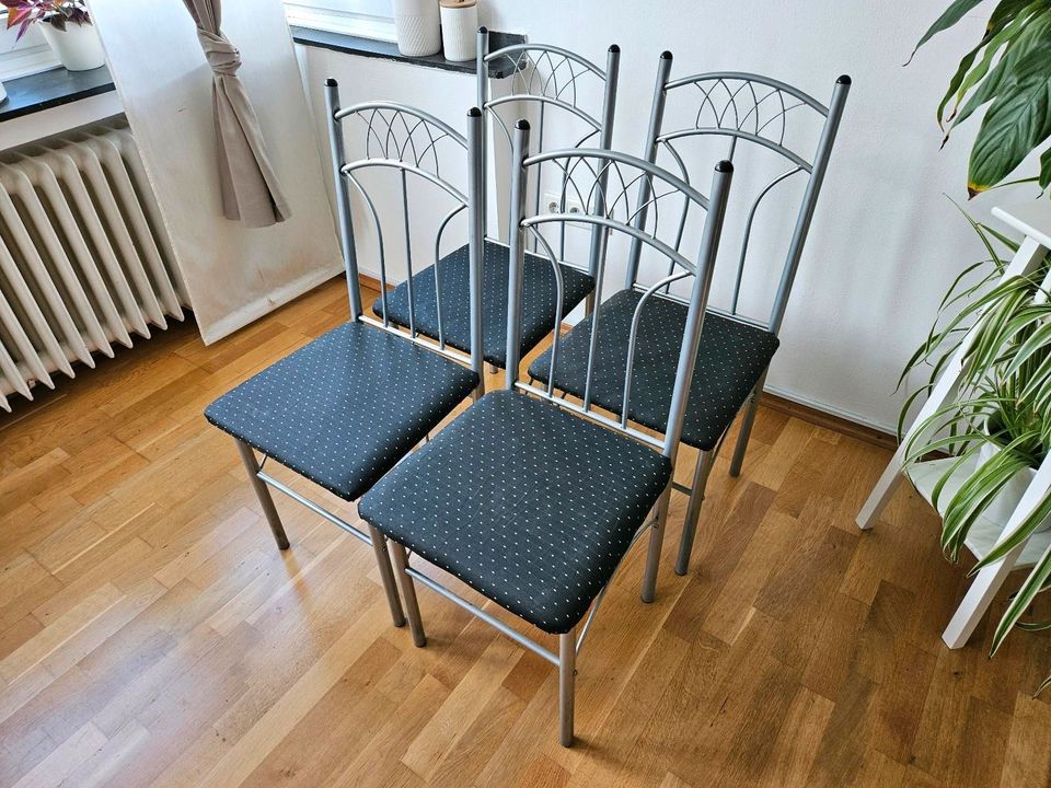 4 Edelstahl Esszimmerstühle Stühle Esszimmer Küchenstühle in Düsseldorf