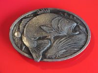 Gürtelschnalle Buckle mit Fisch Barsch, Made in USA Nordrhein-Westfalen - Rüthen Vorschau