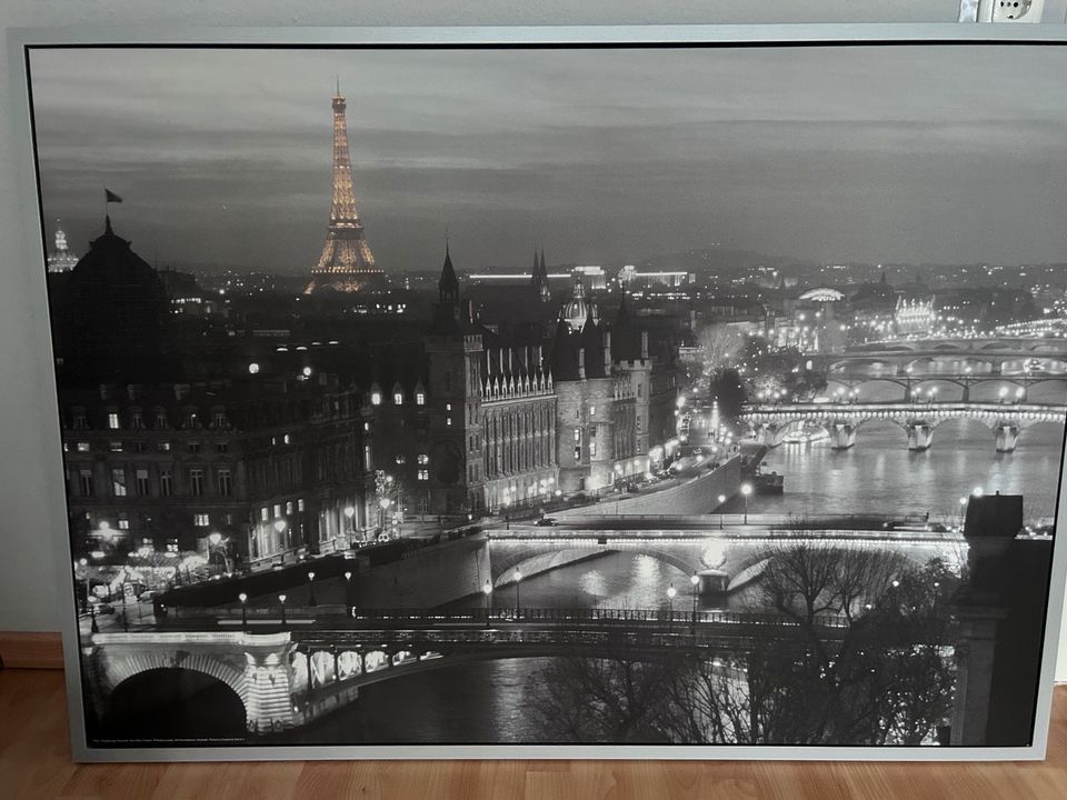 Paris schwarz weiß Wand Bild 140/100, Fotographie, Eiffelturm in Hamburg