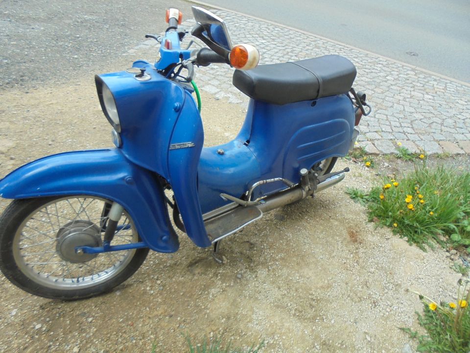 Simson Schwalbe KR 51/1 BJ.1970 KBA Papiere 60 km/h Motor läuft in Kraftsdorf