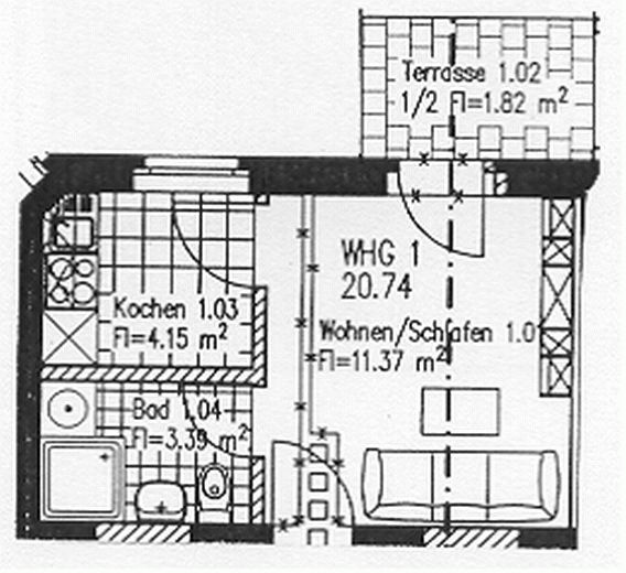 1-Raumwohnung in der Innenstadt (Bern51/01) in Halle