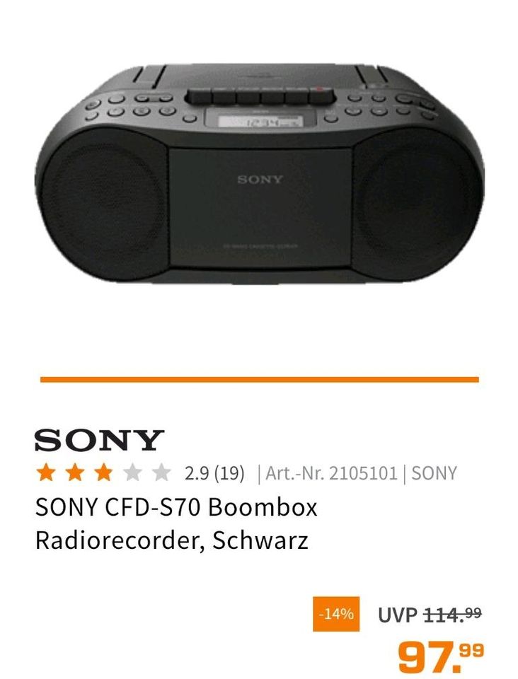 Sony CD Player, Radio in Bottrop