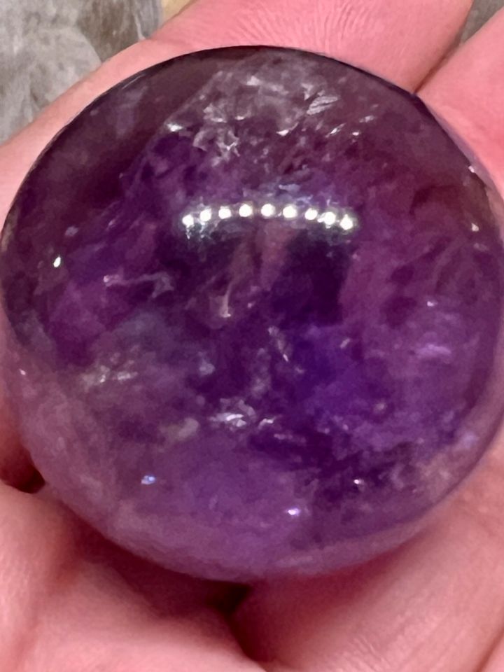 Wunderschöne Amethyst Ametrin Kugel Regenbögen einzigartig in Ibbenbüren