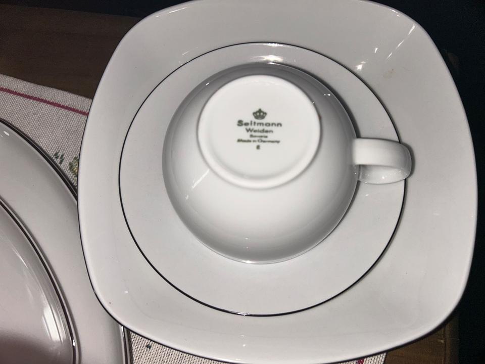 Seltmann Weiden Lido Black Line Set Teller Tasse Suppe Kuchen in Berlin