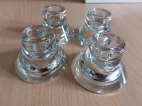 Vier Teelicht-/ Stabkerzenhalter aus Glas Baden-Württemberg - Villingen-Schwenningen Vorschau
