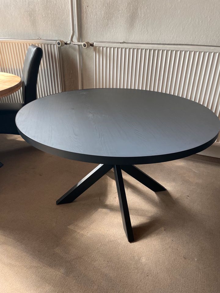 Esstisch Esszimmer Tisch rund schwarz 130cm Durchmesser in Bad Oeynhausen