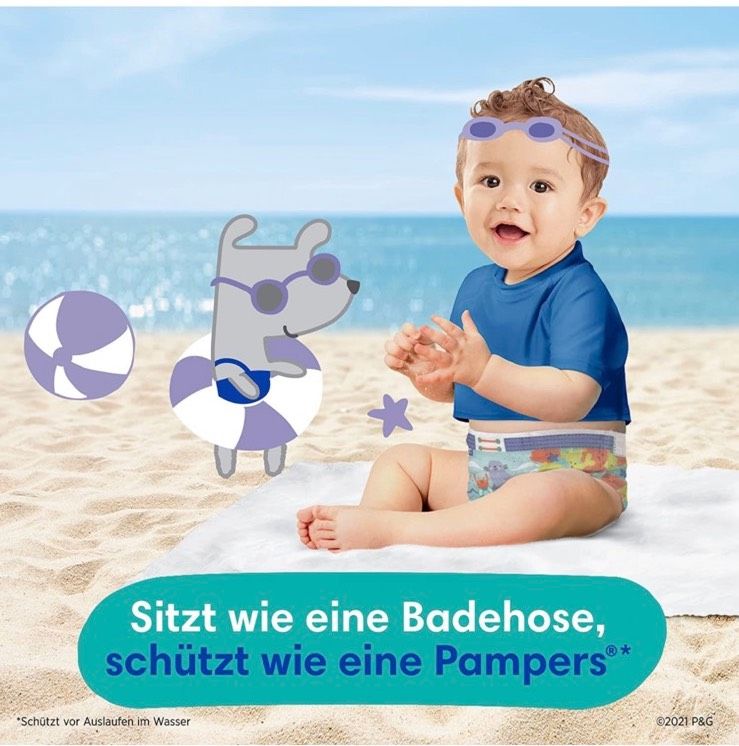 Pampers Baby Windeln Größe 3-4, Splashers, Einweg Schwimmwindel in Hanau