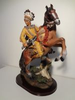 Begeisternde sehr große Indianer–Figur auf einem Pferd handbemalt Hessen - Linden Vorschau
